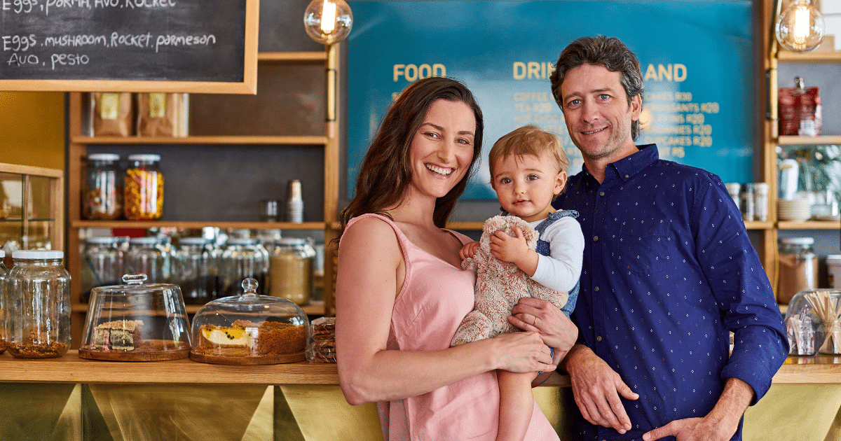 Family-owned cafe showcasing small business success, highlighting the importance of small business loans for growth.