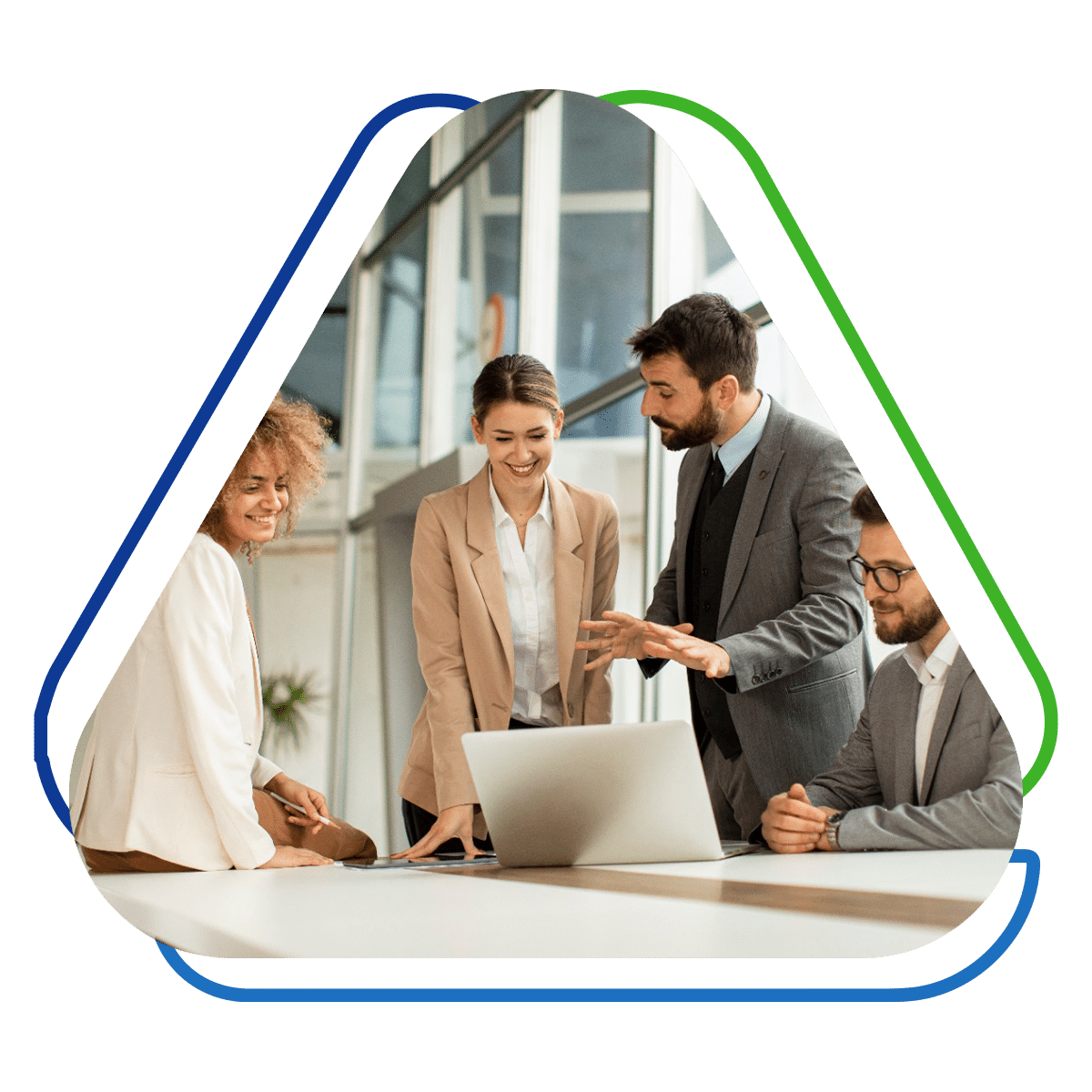 Business team collaborating on financial solutions, discussing instant line of credit options for growth and funding.